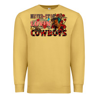 Antique Gold Never stop lovin cowboys Premium Sweatshirt - FaDigitalArtStudio