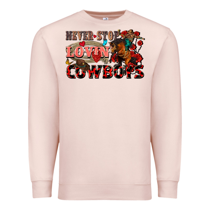Never Stop Lovin Cowboys Premium Sweatshirt by FaDigitalArtStudio | Teevron