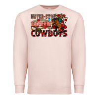 Pale Pink Never stop lovin cowboys Premium Sweatshirt - FaDigitalArtStudio
