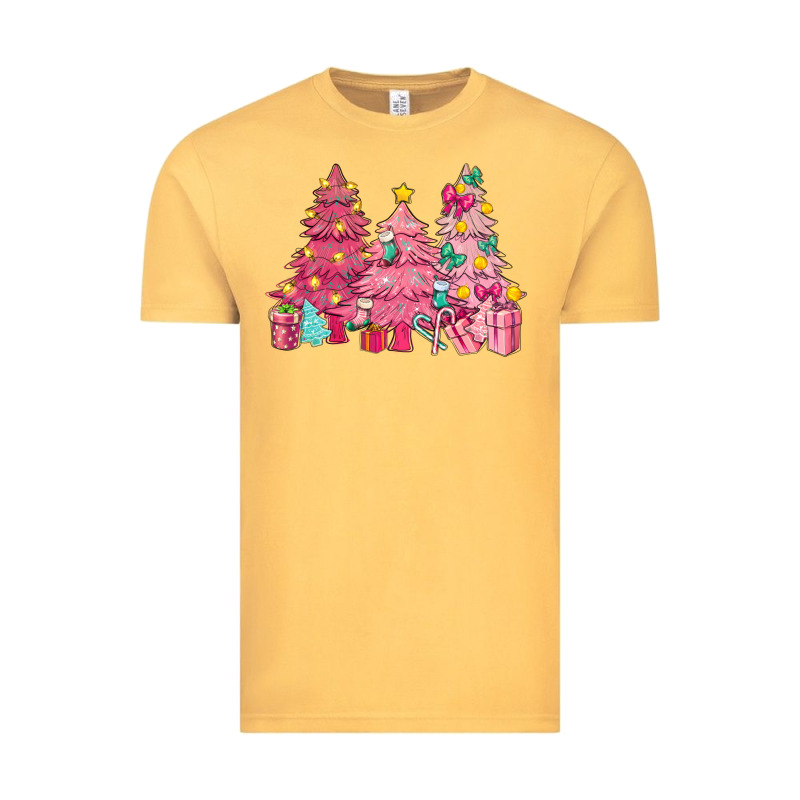Pink Christmas Trees Vintage Tee by NancyCooperArtShop | Teevron