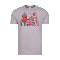 Vintage Zinc Pink Christmas trees Vintage Tee - NancyCooperArtShop