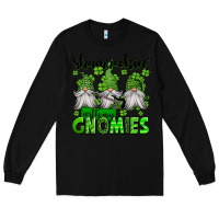 Black shamrockin' with my gnomies st patrick's day Long Sleeve Tee - Jasminsmagicworld