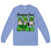 Colony Blue shamrockin' with my gnomies st patrick's day Long Sleeve Tee - Jasminsmagicworld