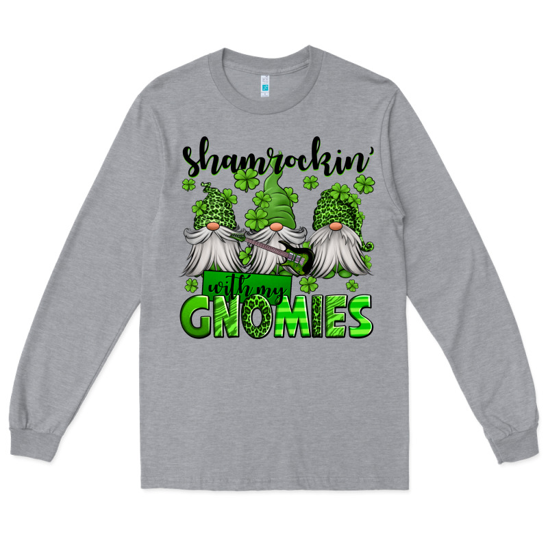 Shamrockin' With My Gnomies St Patrick's Day Long Sleeve Tee by Jasminsmagicworld | Teevron