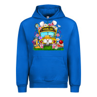 Cobalt Easter School Bus Urban Hoodie - CowhideDigitalArt