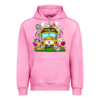 Fuchsia Pink Easter School Bus Urban Hoodie - CowhideDigitalArt
