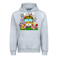 Heather Grey Easter School Bus Urban Hoodie - CowhideDigitalArt
