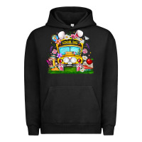 Pigment Black Easter School Bus Urban Hoodie - CowhideDigitalArt
