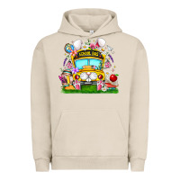 Pigment French Oak Easter School Bus Urban Hoodie - CowhideDigitalArt