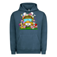 Pigment Midnight Navy Easter School Bus Urban Hoodie - CowhideDigitalArt
