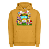 Pigment Peanut Butter Easter School Bus Urban Hoodie - CowhideDigitalArt