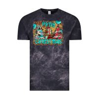 Cloud Black merry christmas Vintage Tee - JahusDesignShop