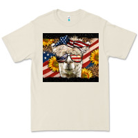 Bone Western 4th Of July Llama Background Premium Tee - LillyAllenDesigns