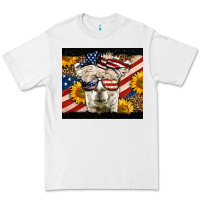 White Western 4th Of July Llama Background Premium Tee - LillyAllenDesigns