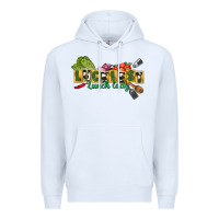 White Luckiest lunch lady St. Patrick's Day Premium Hoodie - CowGirlArtShop