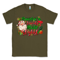 Army Green santas favorite hair stylist Classic Tee - MaliasSmallBusiness