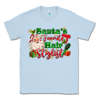 Dusty Blue santas favorite hair stylist Classic Tee - MaliasSmallBusiness