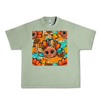 Oil Green thanksgiving turkey and cone with tartan seamless pattern bbs Urban Heavy Tee - BundleAndBundleShop