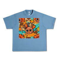 Pebble Blue thanksgiving turkey and cone with tartan seamless pattern bbs Urban Heavy Tee - BundleAndBundleShop