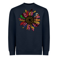 Navy Cheetah Christmas Sunflower Heavyweight Sweatshirt - Bettercallsaul