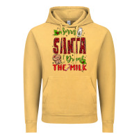 Vintage Mustard sorry santa ı drank the milk Vintage Hoodie - MaliasSmallBusiness
