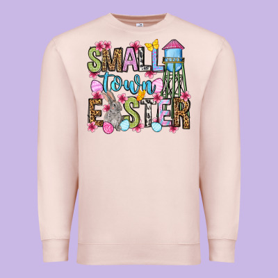 Easter Day Small Town Easter Premium Sweatshirt Designed By Oliviacreatesart