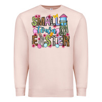 Pale Pink Easter Day Small town Easter Premium Sweatshirt - OliviaCreatesArt