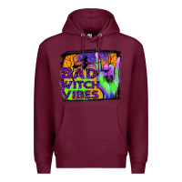 Burgundy bad witch vibes Premium Hoodie - JahusDesignShop
