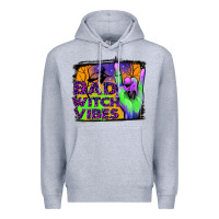 Heather Grey bad witch vibes Premium Hoodie - JahusDesignShop