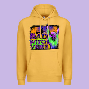 Bad Witch Vibes Premium Hoodie Designed By Jahusdesignshop