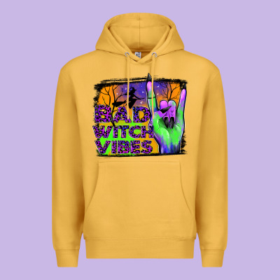 Bad Witch Vibes Premium Hoodie Designed By Jahusdesignshop