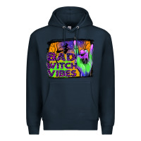 Navy bad witch vibes Premium Hoodie - JahusDesignShop
