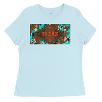 Western Texas And Bullskulls With Turquoise And Leopard Licanse Plate Ladies Tee | Teevron
