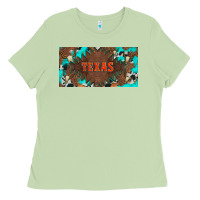 Matcha western texas and bullskulls with turquoise and leopard licanse plate Ladies Tee - Artiststas