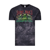 Cloud Black Saint Nick's Christmas Tree Farm Vintage Tee - MaliasSmallBusiness