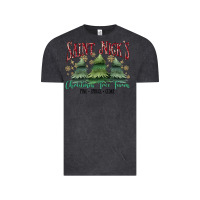 Vintage Black Saint Nick's Christmas Tree Farm Vintage Tee - MaliasSmallBusiness