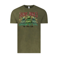 Vintage Olive Saint Nick's Christmas Tree Farm Vintage Tee - MaliasSmallBusiness