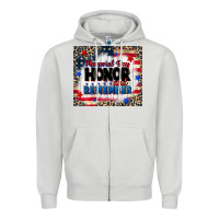 Dove Grey memorial day honor and remember Zipper Hoodie - CowGirlArtShop
