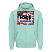 Seafoam memorial day honor and remember Zipper Hoodie - CowGirlArtShop