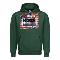 Sports Green memorial day honor and remember Zipper Hoodie - CowGirlArtShop