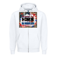 White memorial day honor and remember Zipper Hoodie - CowGirlArtShop