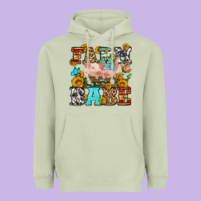 Western Farm Babe Heavyweight Hoodie Designed By Oliviacreatesart