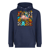Navy western farm babe Heavyweight Hoodie - OliviaCreatesArt