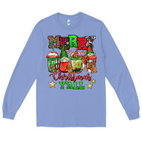 Colony Blue merry Christmas y'all gnome coffee Long Sleeve Tee - Jasminsmagicworld
