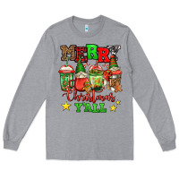 Heather Grey merry Christmas y'all gnome coffee Long Sleeve Tee - Jasminsmagicworld
