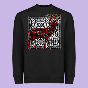Christmas Deer Heavyweight Sweatshirt Designed By Bettercallsaul