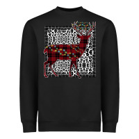 Black Christmas Deer Heavyweight Sweatshirt - Bettercallsaul