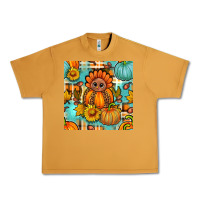 Peanut Butter thanksgiving turkey with tartan seamless pattern bbs Urban Heavy Tee - BundleAndBundleShop