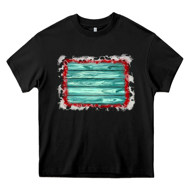 Cowhide Bandana Wood Background Heavy Core Tee by AdoDesignShop | Teevron
