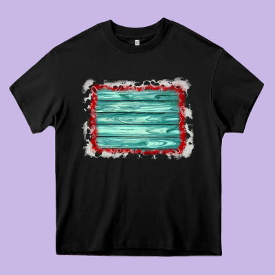 Cowhide Bandana Wood Background Heavy Core Tee Designed By Adodesignshop